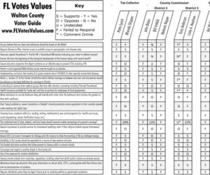 2016 Walton County FL Primary Voter Guide Image