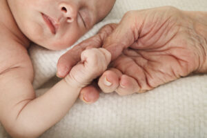 Old Woman Baby Hand
